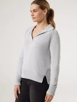 Jeanswest Amalia Collared Knit Brown Clearance
