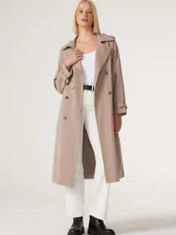 Jeanswest Amanda Relaxed Trench Coat Latte Clearance