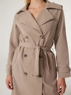 Jeanswest Amanda Relaxed Trench Coat Latte Clearance