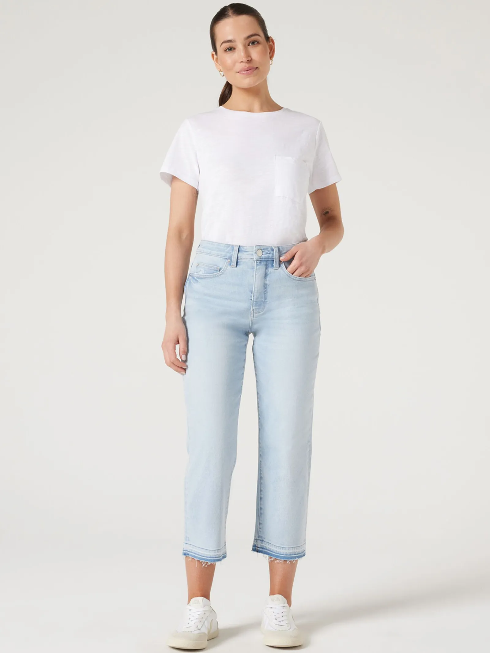 Jeanswest Annie Mid Waisted Straight Capri SummerIndigo Best