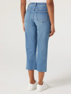 Jeanswest Annie Mid-Waisted Straight Capri MidIndigo
