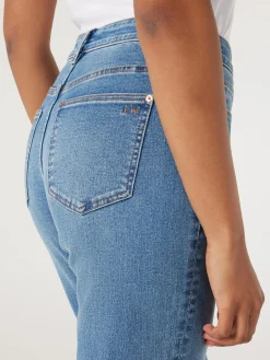 Jeanswest Annie Mid-Waisted Straight Capri MidIndigo