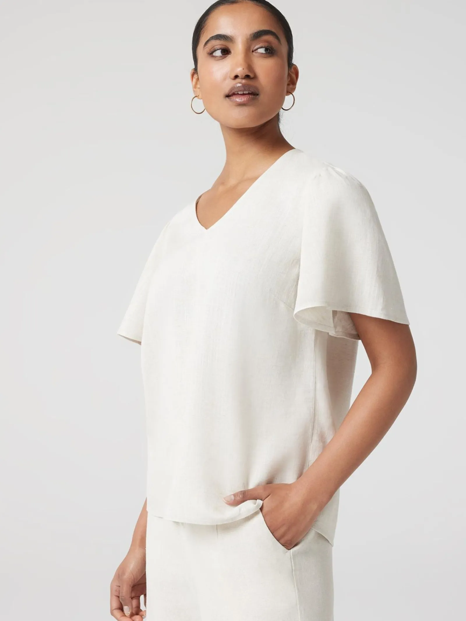 Jeanswest Avery V-Neck Top Pink Outlet