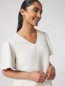 Jeanswest Avery V-Neck Top Pink Outlet