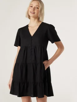 Jeanswest Billie Tiered Dress Black Best