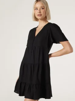 Jeanswest Billie Tiered Dress Black Best