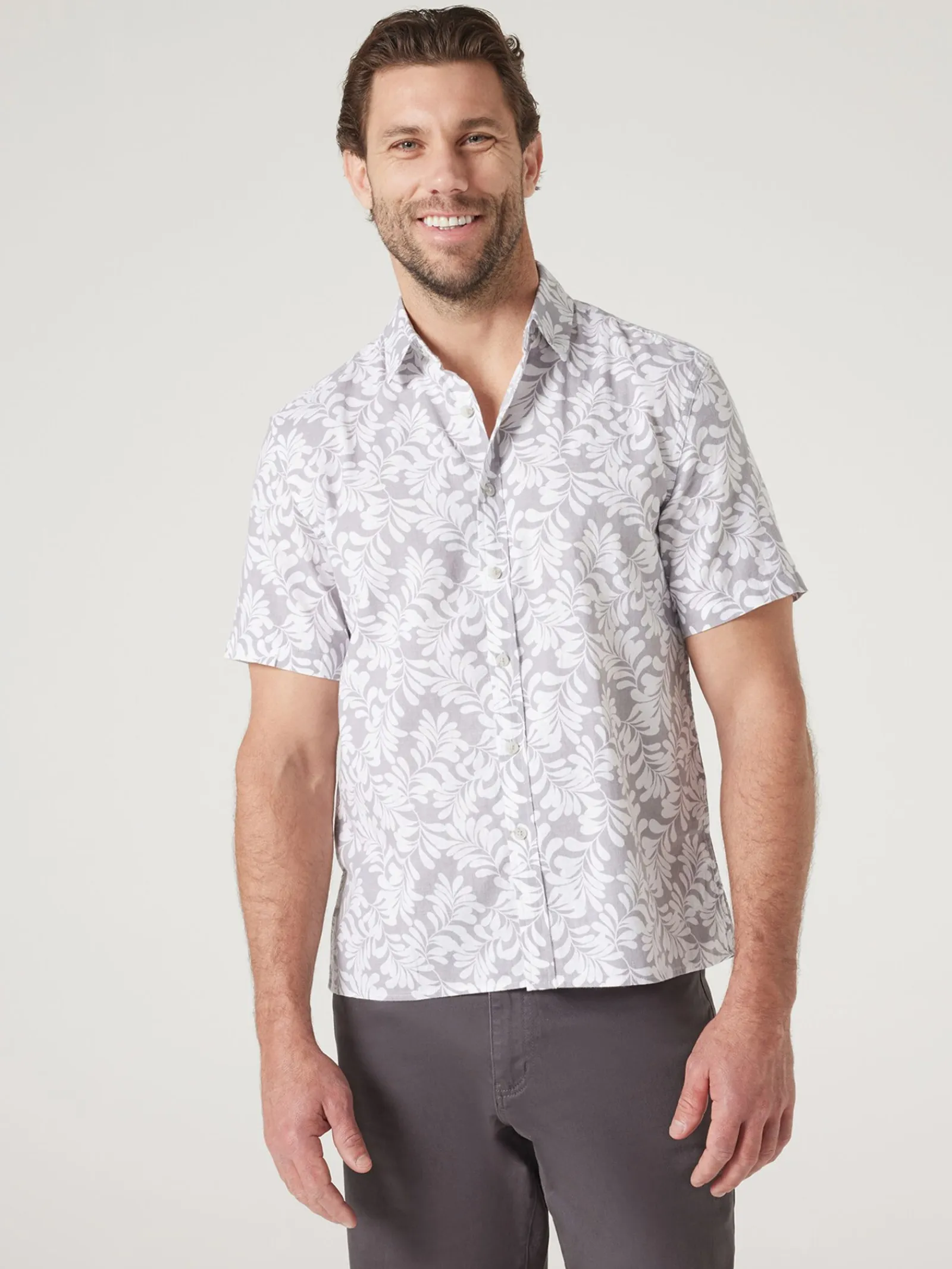 Jeanswest Charlie Print Shirt Grey Best