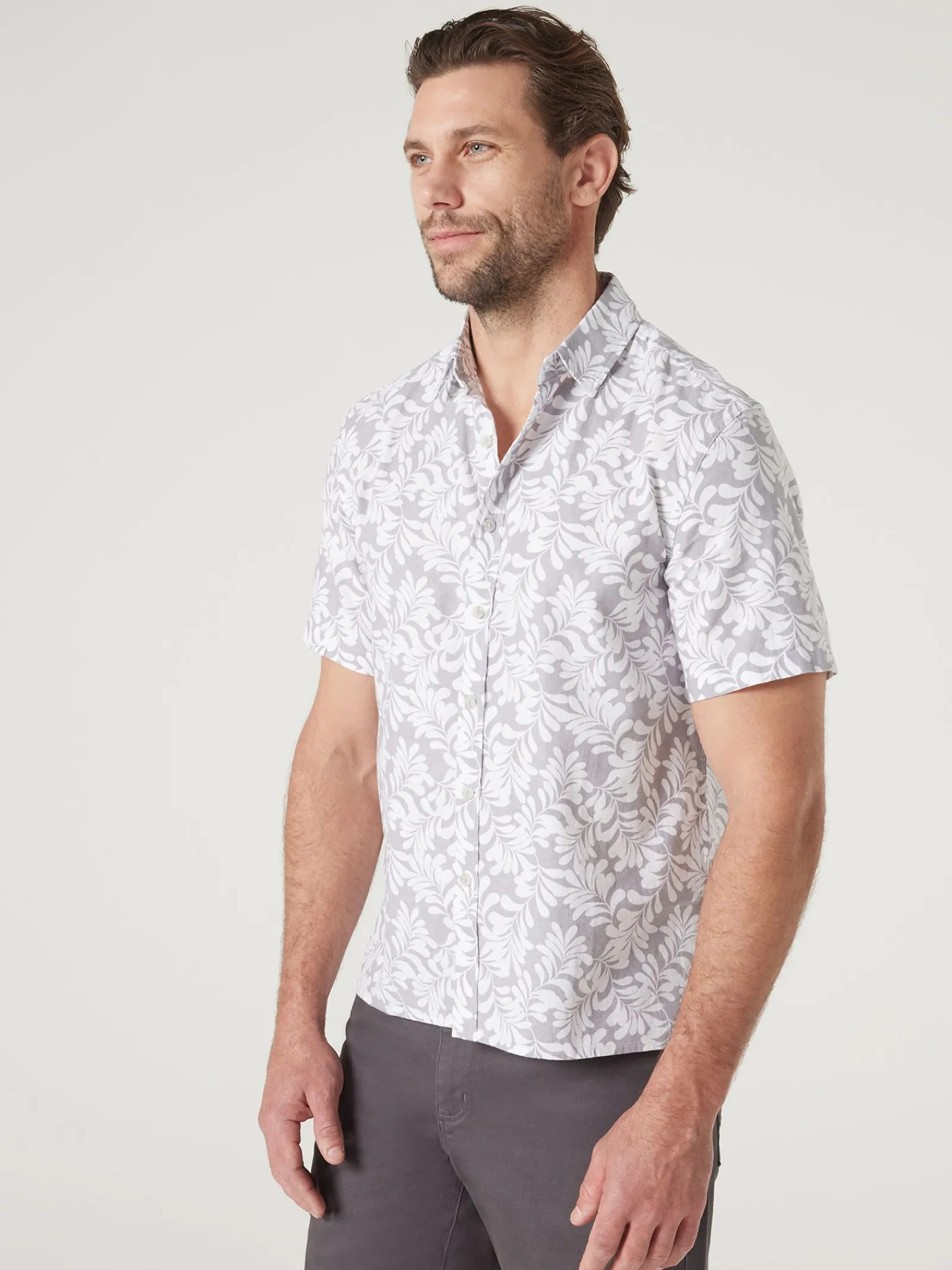 Jeanswest Charlie Print Shirt Grey Best