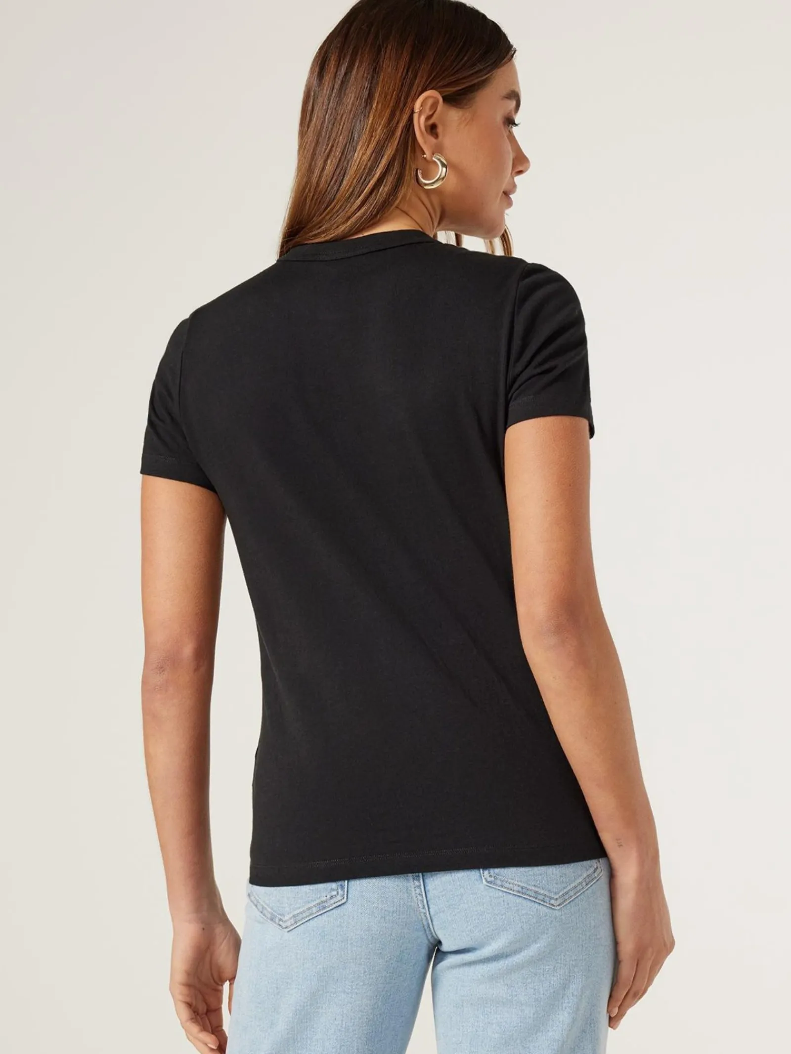 Jeanswest Classic Crew Neck Tee Black Discount