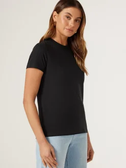 Jeanswest Classic Crew Neck Tee Black Discount