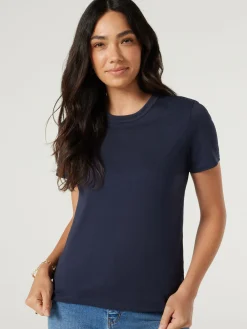 Jeanswest Classic Crew Neck Tee Black New