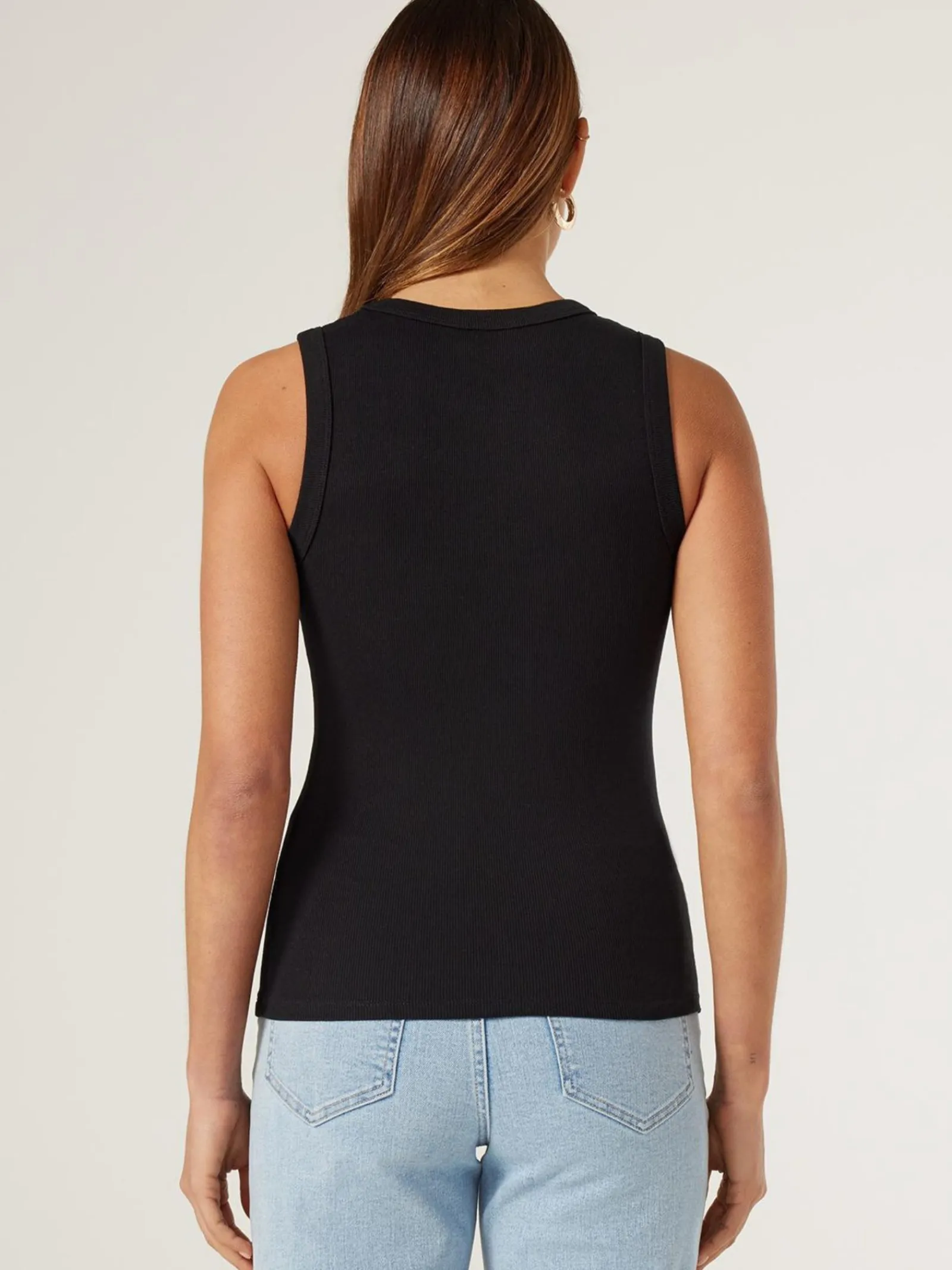Jeanswest Classic Rib Tank Black