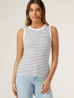 Jeanswest Classic Rib Tank Black New