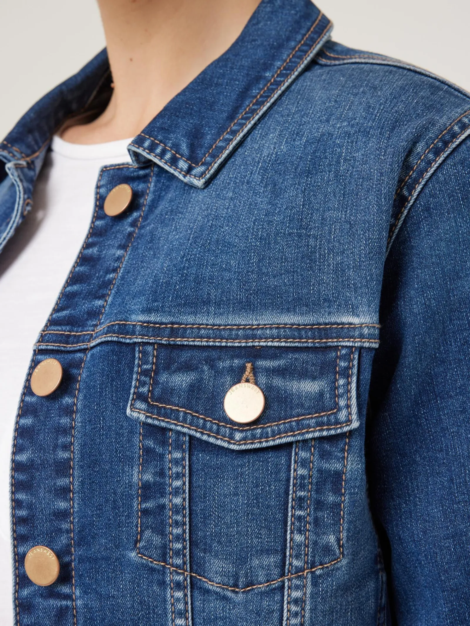 Jeanswest Classic Stretch Denim Jacket DarkVintage Hot