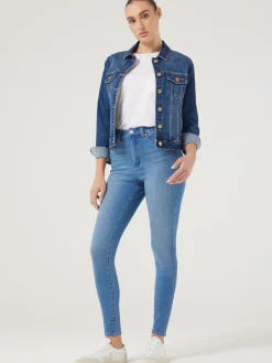 Jeanswest Classic Stretch Denim Jacket DarkVintage Hot