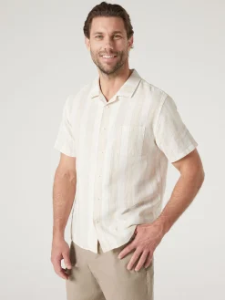 Jeanswest Cruz Resort Shirt Stripe Outlet