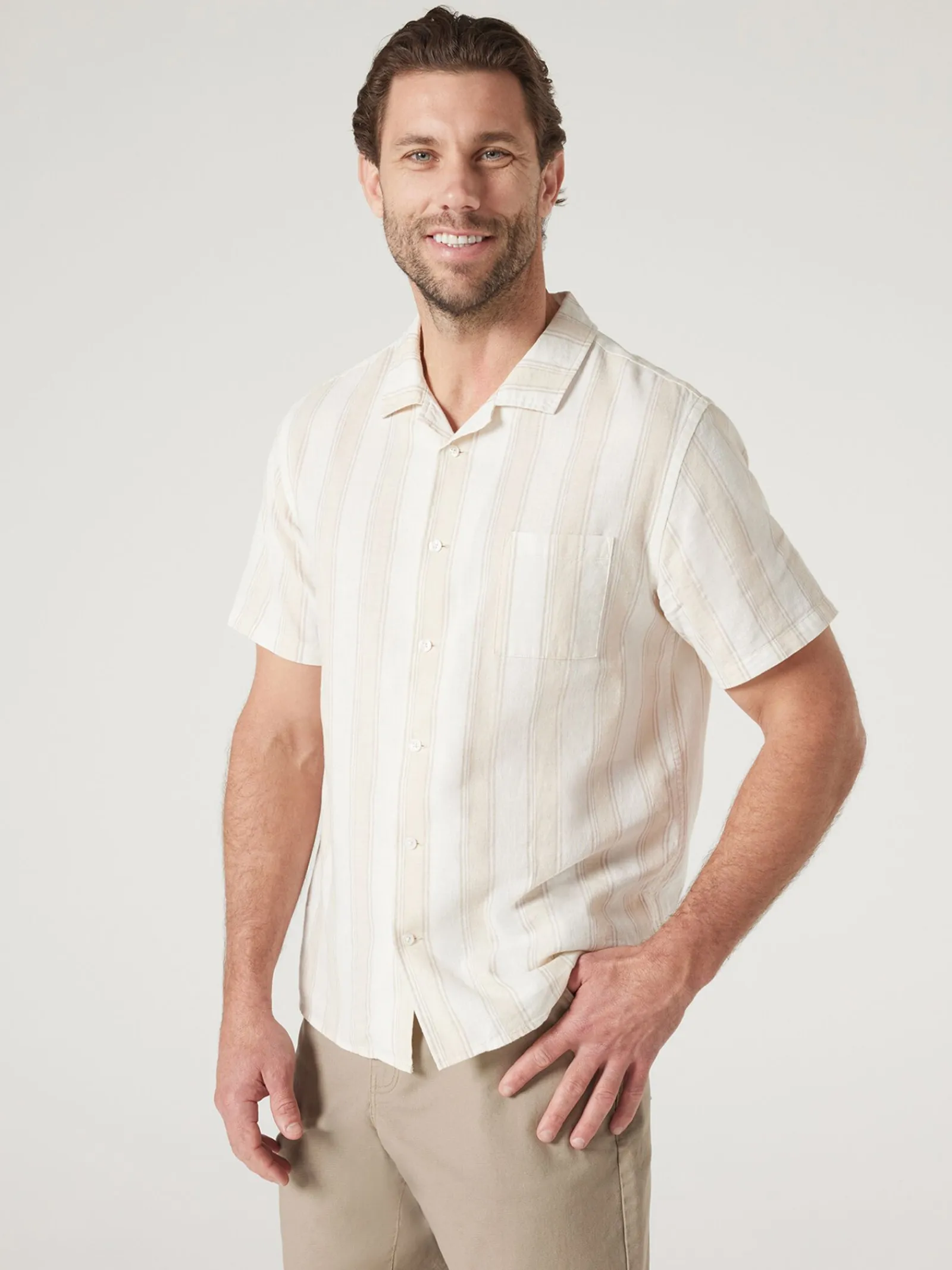 Jeanswest Cruz Resort Shirt Stripe Outlet