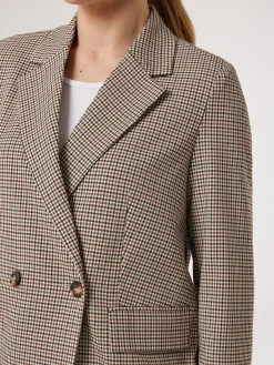 Jeanswest Daisy Double Breasted Jacket BeigeCheck Sale