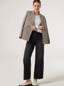 Jeanswest Daisy Double Breasted Jacket BeigeCheck Sale