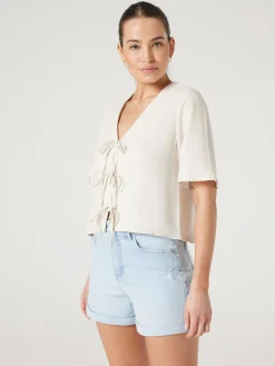 Jeanswest Demi Tie Front Top Sand Best