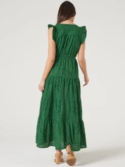 Jeanswest Emma Cut Out Maxi Dress Green Hot