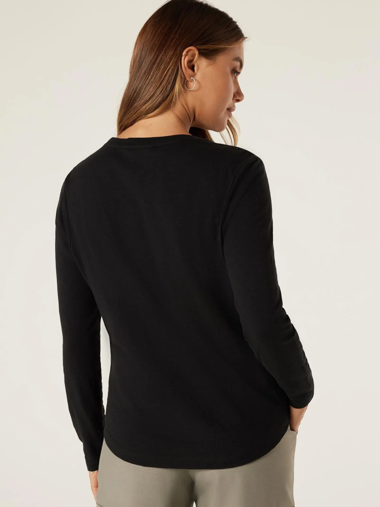 Jeanswest Essential Long Sleeve Crew Neck Black Discount
