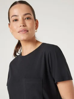 Jeanswest Essential Slub Pocket Tee Black Sale