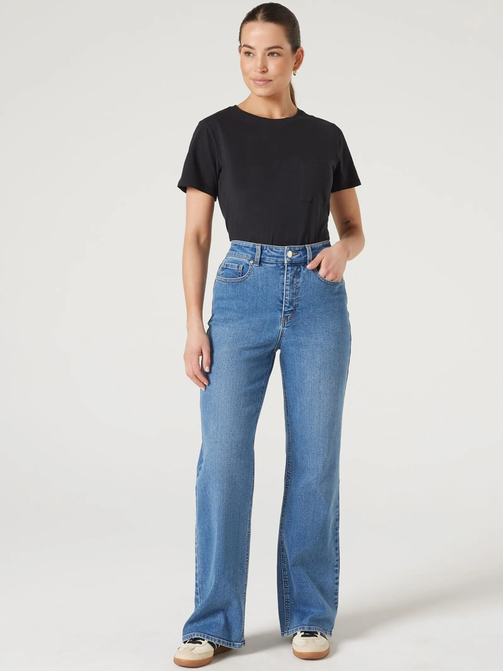 Jeanswest Essential Slub Pocket Tee Black Sale