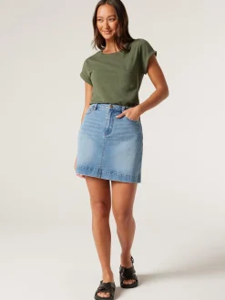 Jeanswest Essential Slub Pocket Tee Black Clearance