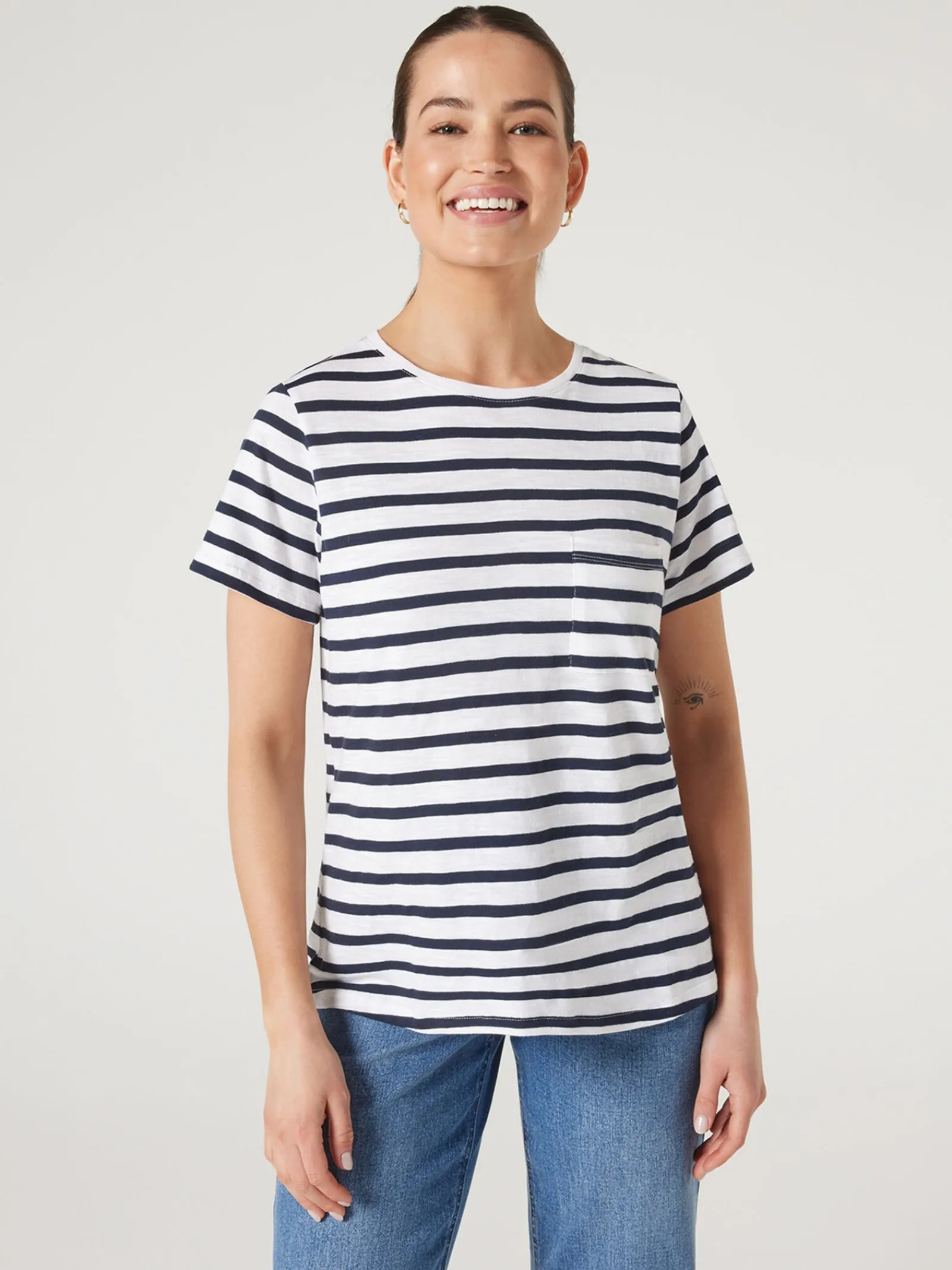 Jeanswest Essential Slub Pocket Tee Black Online