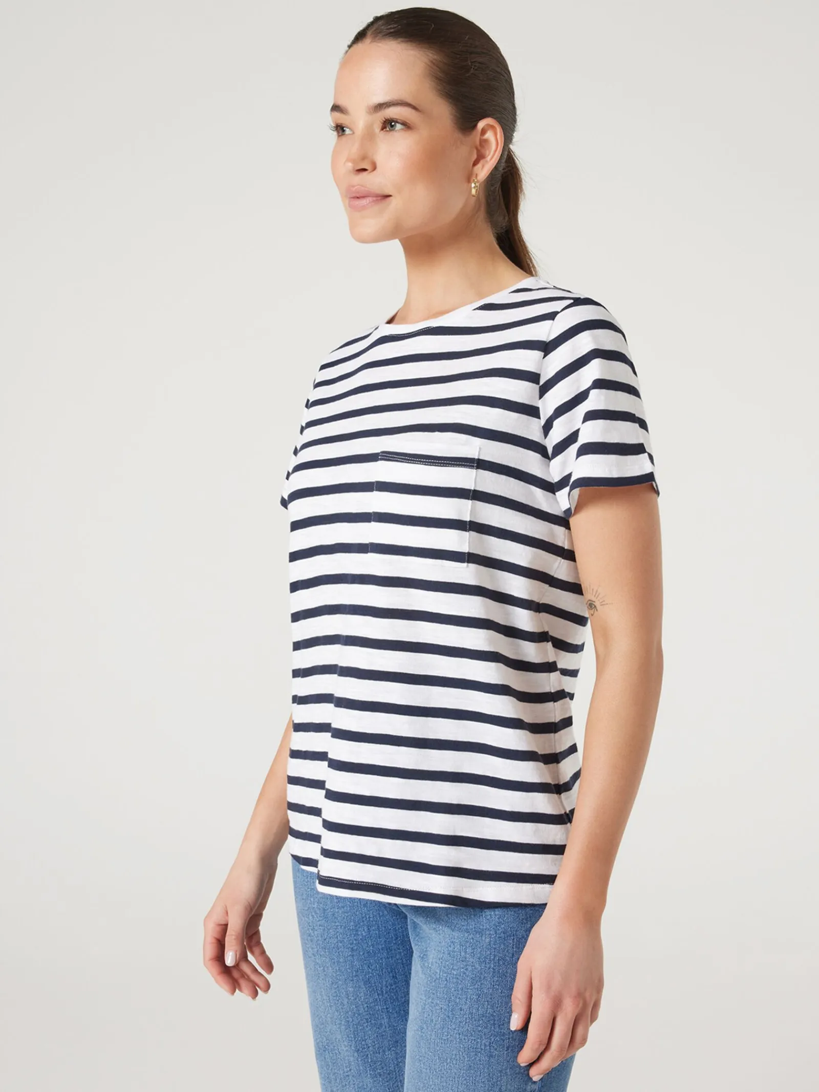Jeanswest Essential Slub Pocket Tee Black Online