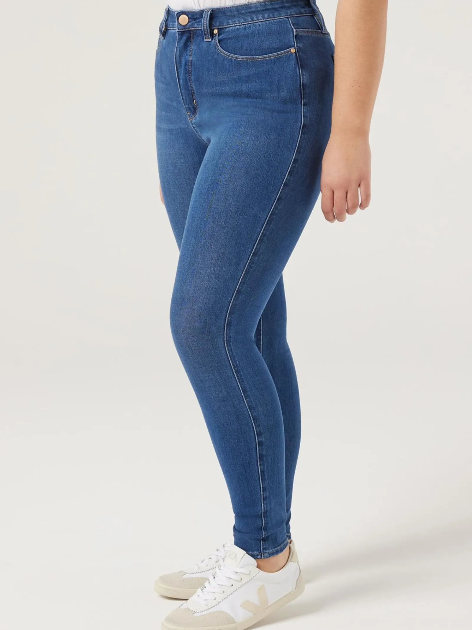 Jeanswest Freeform Curve Skinny Jeans MidIndigo Clearance