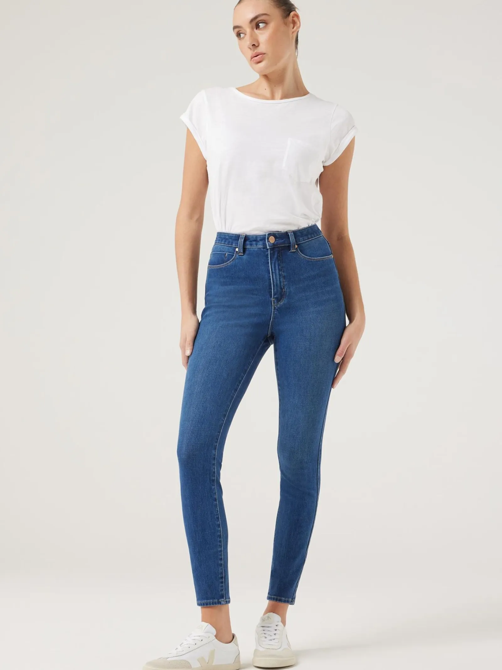 Jeanswest Freeform Skinny Jeans MidIndigo New