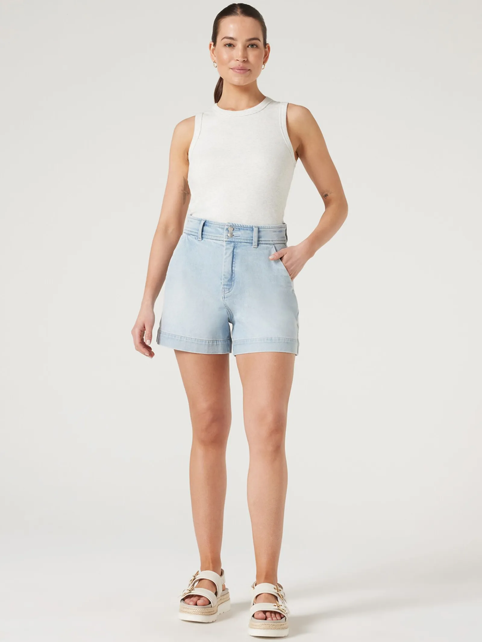 Jeanswest Georgia Tummy Trimmer Denim Short Blue