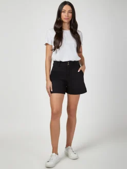 Jeanswest Georgia Tummy Trimmer Denim Short Black Discount