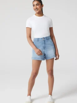 Jeanswest Georgia Tummy Trimmer Denim Short Blue Discount