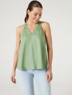 Jeanswest Helena V-Neck Top Green Sale