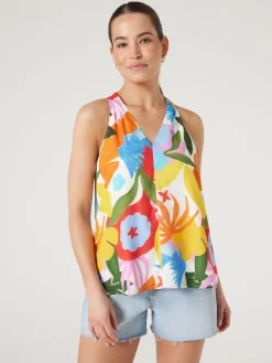 Jeanswest Helena V-Neck Top Multi Hot