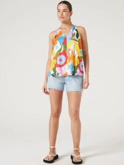 Jeanswest Helena V-Neck Top Multi Hot