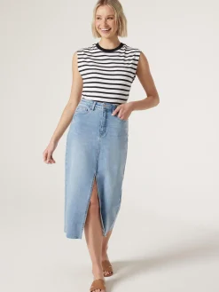 Jeanswest Jai Tank BlackStripe Hot