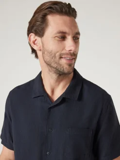 Jeanswest Jimmy Relaxed Resort Shirt Navy New