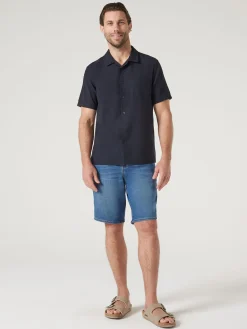 Jeanswest Jimmy Relaxed Resort Shirt Navy New