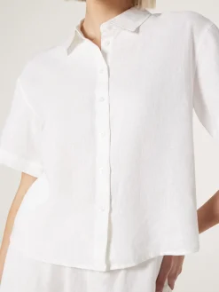 Jeanswest J-Luxe Classic Linen Relaxed Shirt Black Sale