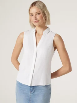 Jeanswest Jonti Sleeveless Shirt Red Clearance