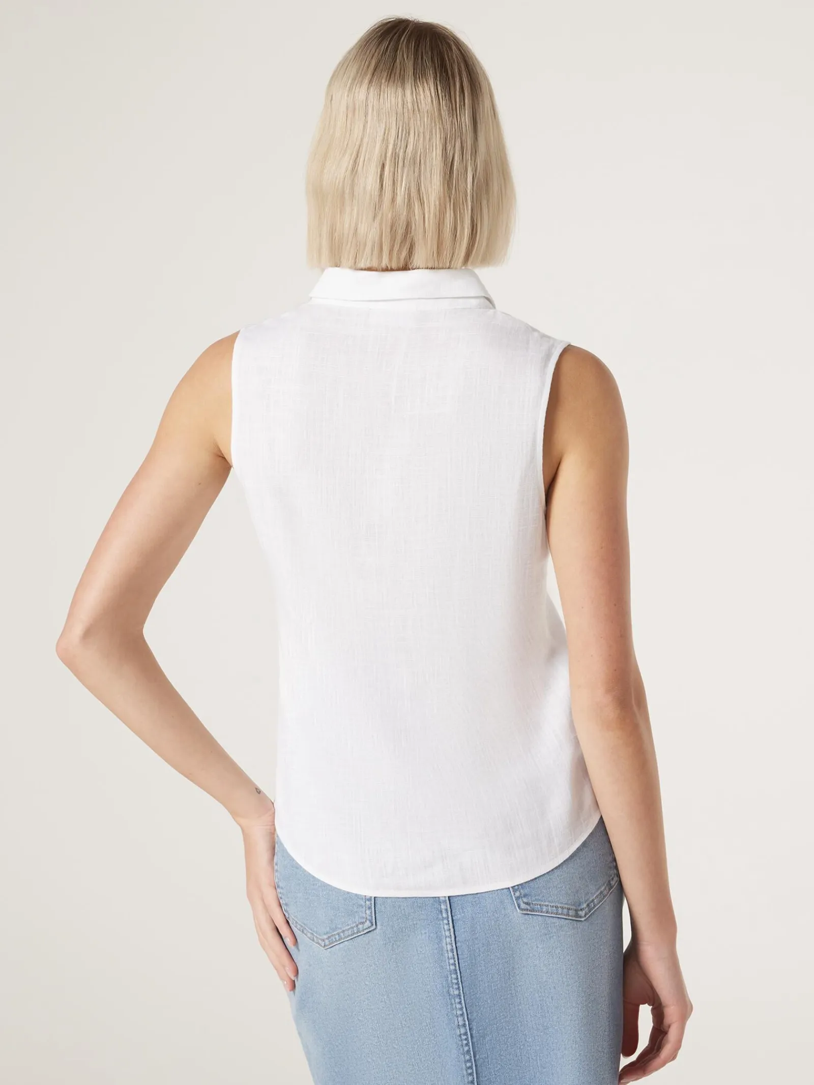 Jeanswest Jonti Sleeveless Shirt Red Clearance