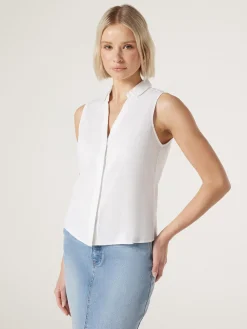 Jeanswest Jonti Sleeveless Shirt Red Clearance