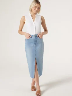Jeanswest Jonti Sleeveless Shirt Red Clearance