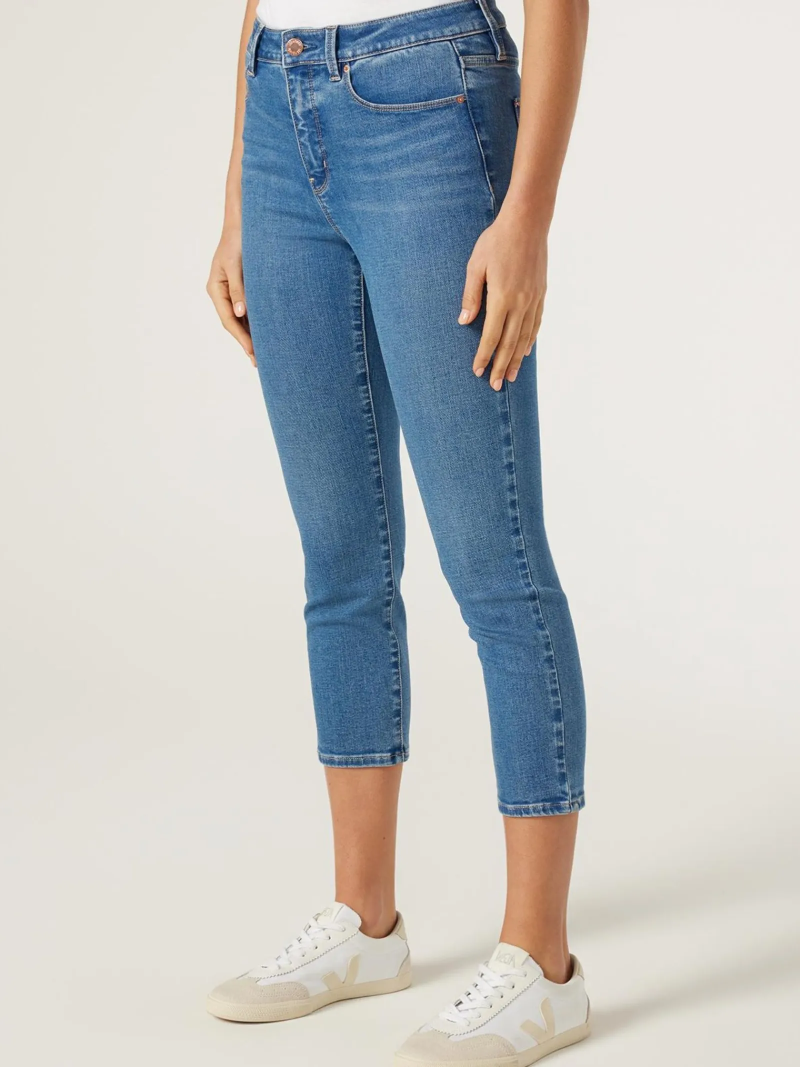 Jeanswest Kara Mid Waisted Skinny Capri BrightVintage New