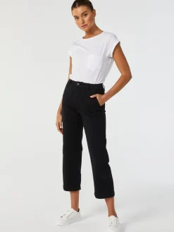 Jeanswest Kelsey Relaxed Capri Black Online