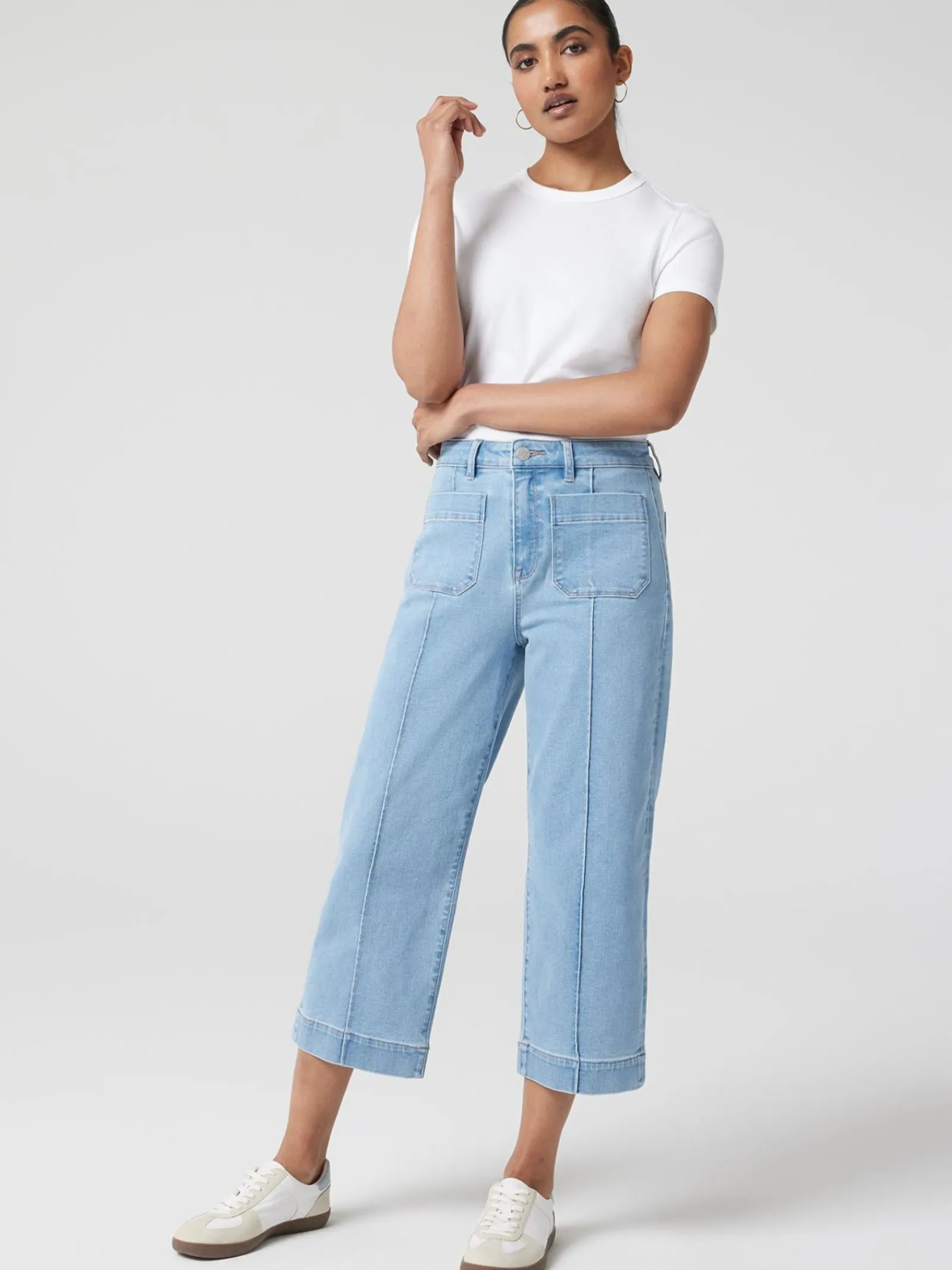 Jeanswest Kelsey Sailor Relaxed Capri LightVintage Sale
